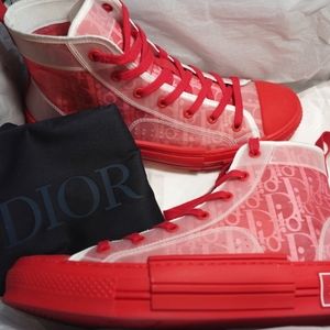 Dior B23 High Dior Oblique-Red Size 9 Men's